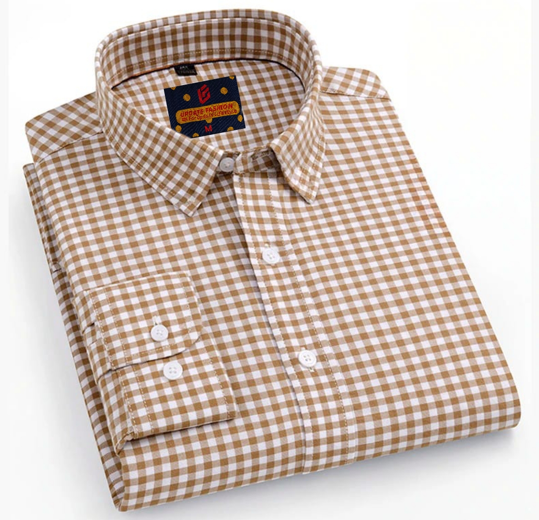 Mens long sleeve Grameen check shirt gallery